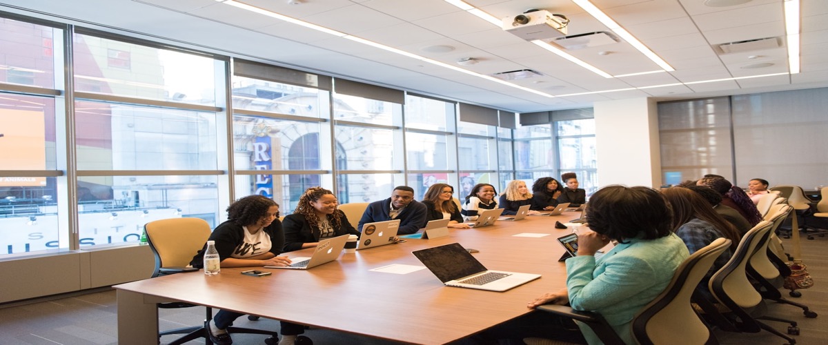Industrial team meeting in a conference room